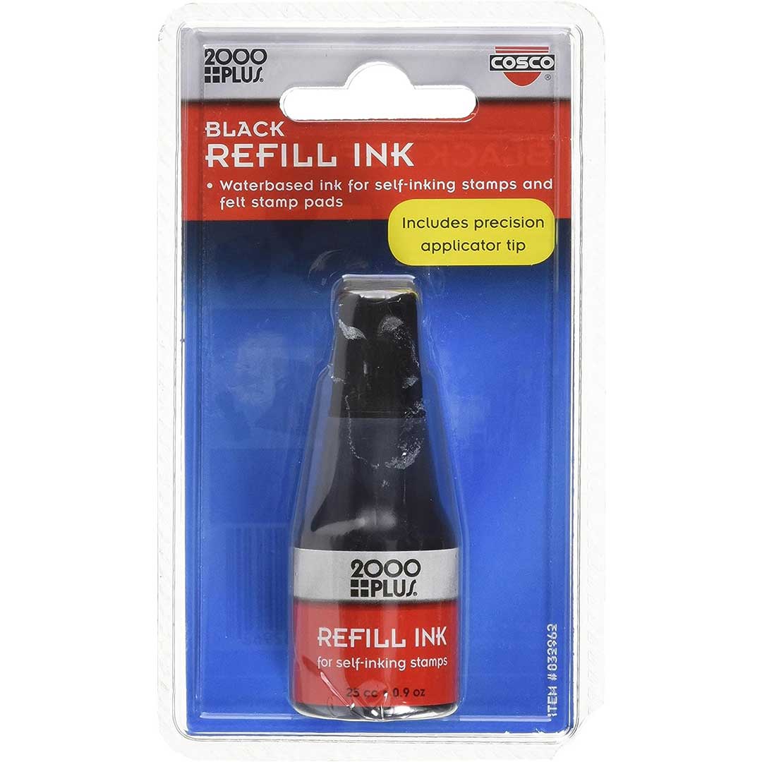 Black Ink Refill for Pre-Inked Stamp - 0.5 Oz